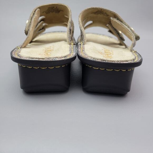 Alegria Venice Fawn Leather Slide Sandals Triple Strap Comfort Size 7 - 7.5 - Picture 12 of 13